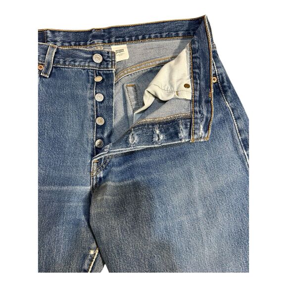 Vintage Levi’s 501 Original Fit Jeans Button Fly W34 L34 (Actual 34x33) - Picture 6 of 8